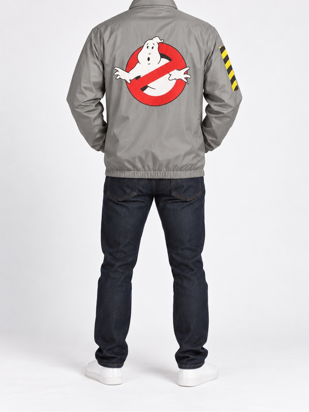 Ghostbusters Loot Wear Exclusive Windbreaker Jacket Gray Size L EST 1984 Loot Cr
